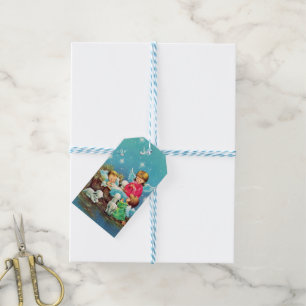 retro vintage Christmas Angels Holiday Gift Tags