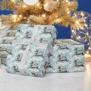 retro vintage Christmas Angels Holiday Wrapping Paper