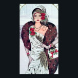 Retro vintage Christmas art deco lady poster<br><div class="desc">design by www.etsy.com/Shop/VanityFlairDesigns</div>