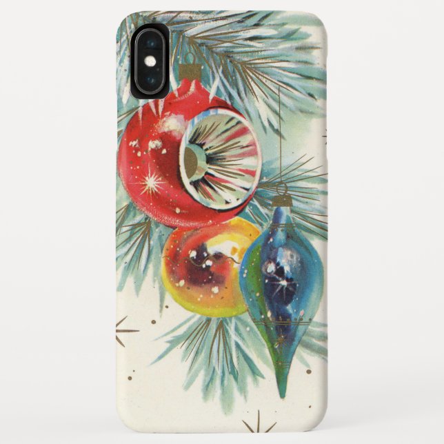 Retro vintage Christmas bulbs Case-Mate iPhone Case (Back)