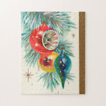 retro vintage Christmas bulbs Holiday Jigsaw Puzzle<br><div class="desc">retro vintage Christmas bulbs Holiday jigsaw puzzle</div>