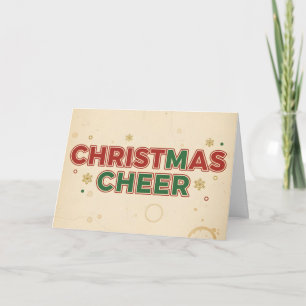 Retro Vintage Christmas Cheer Holiday Card