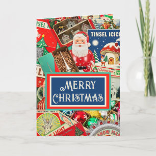 Retro Vintage Christmas Decorations II Card