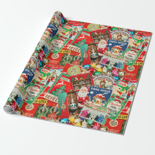 Retro Vintage Christmas Decorations II Wrapping Paper