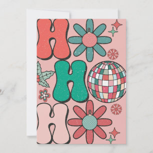 Retro Vintage Christmas HoHoHo Phot Family Holiday Card
