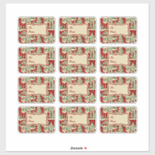 Retro Vintage Christmas Landscape