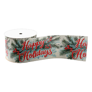Retro Vintage Christmas: Mid Century Yuletide 2 Grosgrain Ribbon