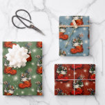 Retro Vintage Christmas Santa Boots Wrapping Paper Sheet<br><div class="desc">The retro, vintage mid-century Christmas Santa Claus boots wrapping paper evokes a strong sense of nostalgia and timeless holiday charm. It transports you to a bygone era, where families gathered around a classic aluminum Christmas tree, listened to old holiday tunes, and exchanged heartfelt gifts wrapped in papers just like this...</div>