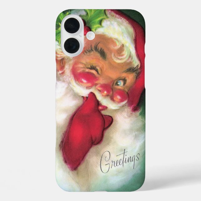 Retro vintage Christmas Santa  Case-Mate iPhone Case (Back)