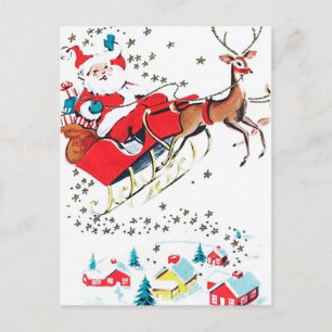 Retro vintage Christmas Santa postcard