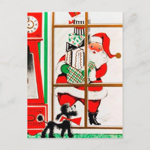 Retro Vintage Christmas Santa postcard