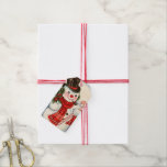 retro vintage Christmas snowman Holiday Gift Tags<br><div class="desc">retro vintage Christmas snowman Holiday Gift Tags</div>