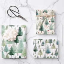 Retro Vintage Christmas Tree Holiday Gift