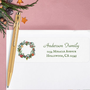 Retro Vintage Christmas Wreath & Ornaments Custom