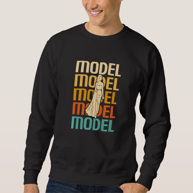 Retro Vintage Classic Model Modeling Sweatshirt (Front)