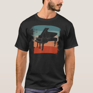 Retro Vintage Classic Pianist Piano Instrument T-Shirt