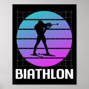 Retro Vintage Clic Biathlon Biathlete 1 Poster