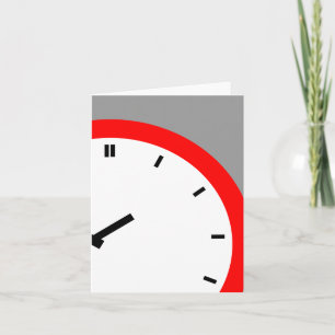 Retro Vintage Clock Time Blank Note Card