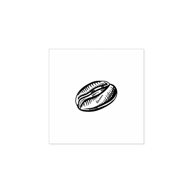 Retro Vintage Coffee Bean Loyalty Stamp (Imprint)