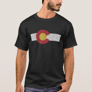 Retro Vintage Colorado Flag Shirt Men Women Kids T