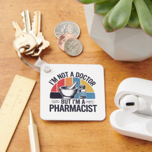 Retro Vintage colourful design gift for Pharmacist Keychain