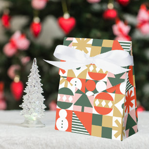 Retro Vintage Colourful Scandinavian Christmas Favor Box