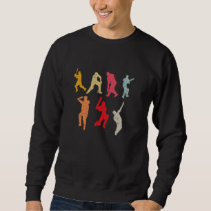 Retro Vintage Colours Cricket Fans Player Coach Gi Sweatshirt