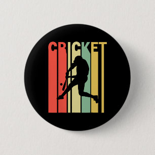 Retro Vintage Colours Cricketer 2 Inch Round Button