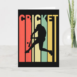 Retro Vintage Colours Cricketer Card