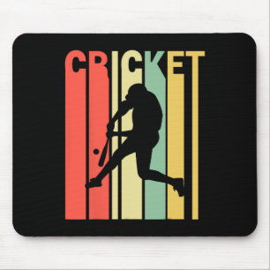 Retro Vintage Colours Cricketer Mouse Pad