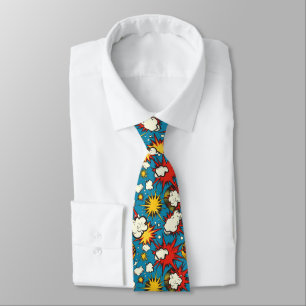 Retro Vintage Comic Pattern Tie