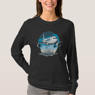 retro Vintage Commercial aircraft for Pilots and s T-Shirt