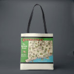 Retro, Vintage Connecticut Map Tote Bag<br><div class="desc">A very old,  retro map postcard greeting from Connecticut repurposed as a shoulder  tote!</div>