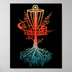 Retro Vintage Cool Disc Golf Player Certified Sket Poster
