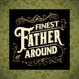 Retro Vintage Cool Elegant Typography Father's Day Poster