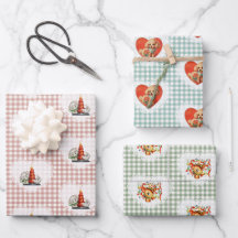Retro Vintage Coquette Baby Animals Gingham