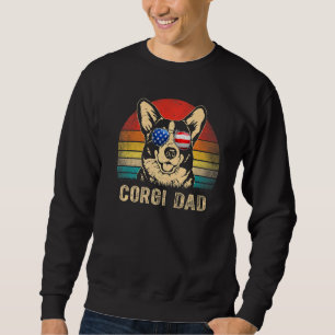 Retro Vintage Corgi Dad Dog Fathers Day Sweatshirt