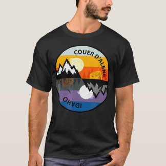 Retro Vintage Couer dAlene Idaho Souvenir Camping  T-Shirt