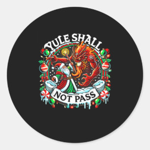 Retro Vintage Creepmas Yule Shall Not P Wizard San Classic Round Sticker