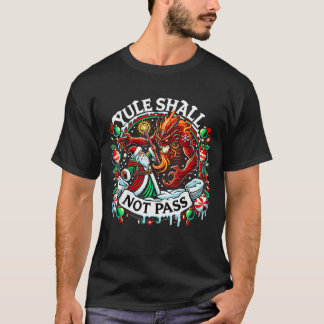 Retro Vintage Creepmas Yule Shall Not Pass Wizard  T-Shirt