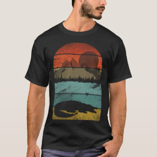 Retro vintage Crocodile and cute animal 7 T-Shirt
