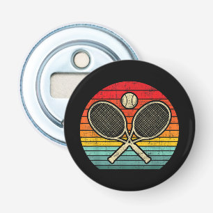 Retro Vintage Crossed Tennis Racket - Sports Lover Bottle Opener
