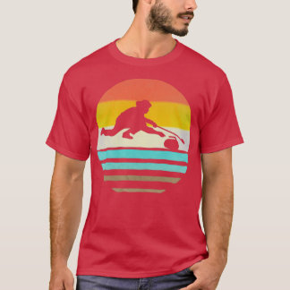 Retro Vintage Curling Winter Sports Player Coach T T-Shirt