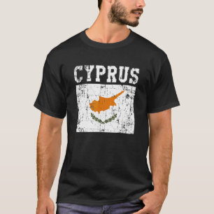 Retro Vintage Cyprus Flag Cypriot Roots T-Shirt