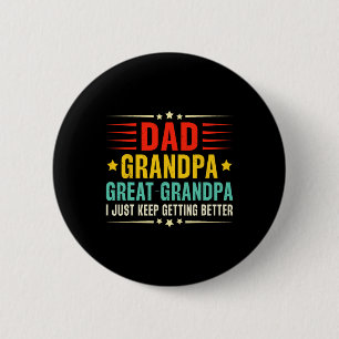 Retro Vintage Dad Grandpa Great Grandpa Cool Fathe 2 Inch Round Button