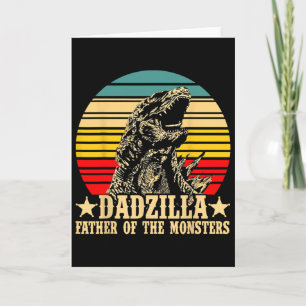 Retro Vintage Dadzilla Father Of The Monsters Card