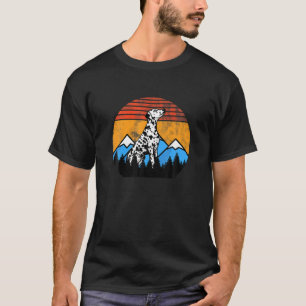 Retro Vintage Dalmatian Sunset Mountains Distresse T-Shirt