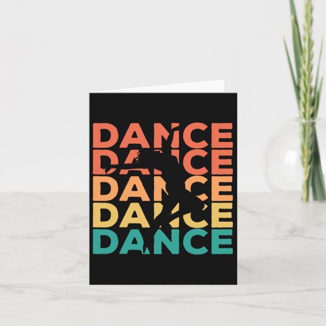 Retro Vintage Dancing Gift For Dancers  Card (Front)
