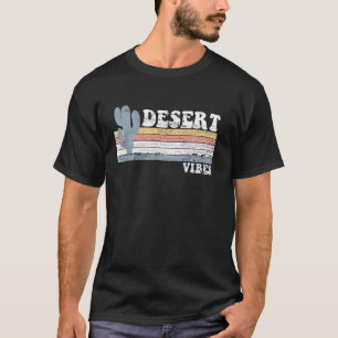 Retro Vintage Desert Vibes Cactus Distressed T-Shirt