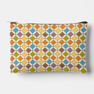 Retro/Vintage Diamond Geometric Colourful Pattern Accessory Pouch